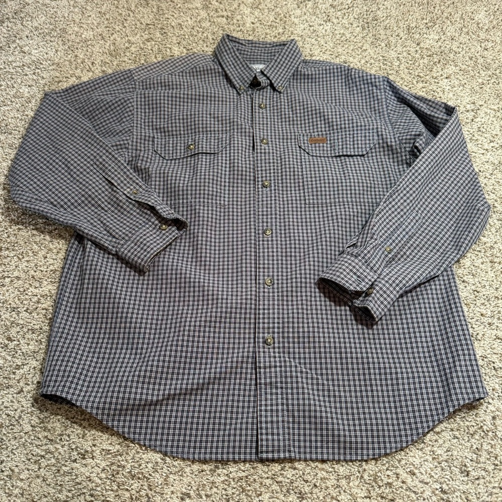 Carhartt Blue Plaid chambray Shirt- L
